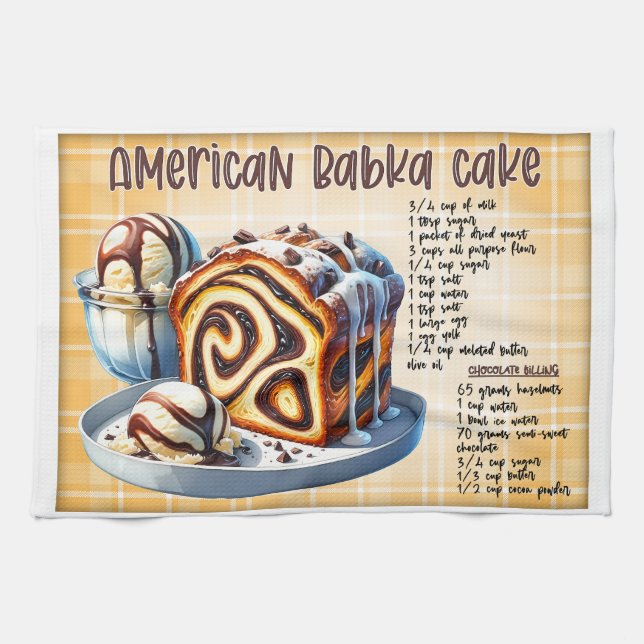 American Babka Cake Recipe Kökshandduk (Horisontell)