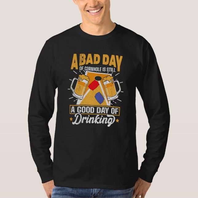 American Backyard Game Bean Bag Cornhole T Shirt (Framsida)