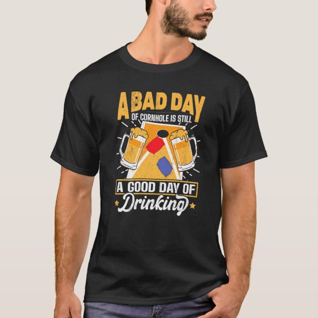 American Backyard Game Bean Bag Cornhole T Shirt (Framsida)