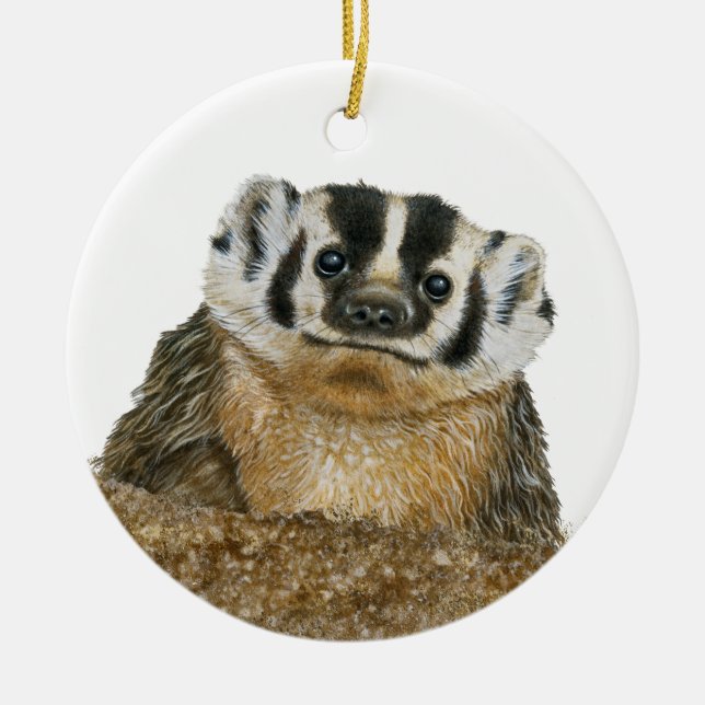 American Badger Ceramic Ornament (Framsidan)