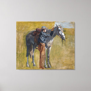 American Badlands: Cowboy från Vilda Västern med h Canvastryck