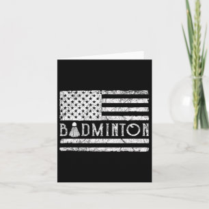 American Badminton USA flagga Shuttles Funny Patri Kort