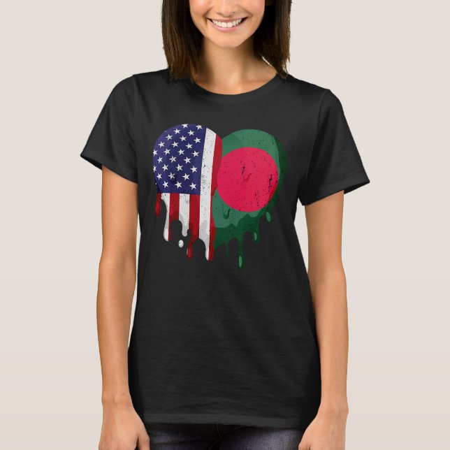 American Bangladesh Fla T Shirt (Framsida)