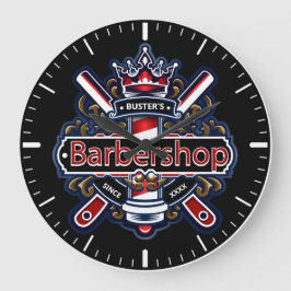 American Barber Personalize Stor Klocka