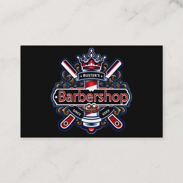 American Barber Personalize Visitkort (Framsida)