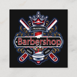 American Barber Pole Personalize Fyrkantigt Visitkort
