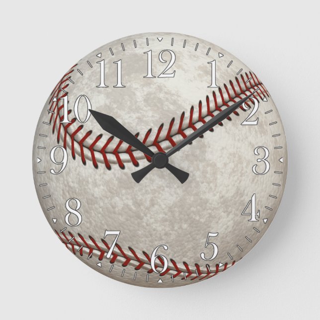 American Baseball Boll Sports-älskare Clock Rund Klocka (Framsida)