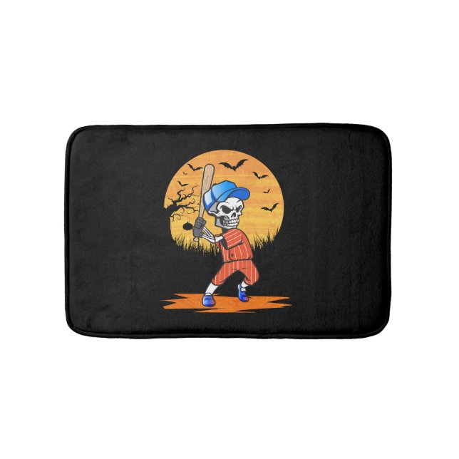 American Baseball Skeleton Halloween Manar Boys Badrumsmatta (Framsidan)