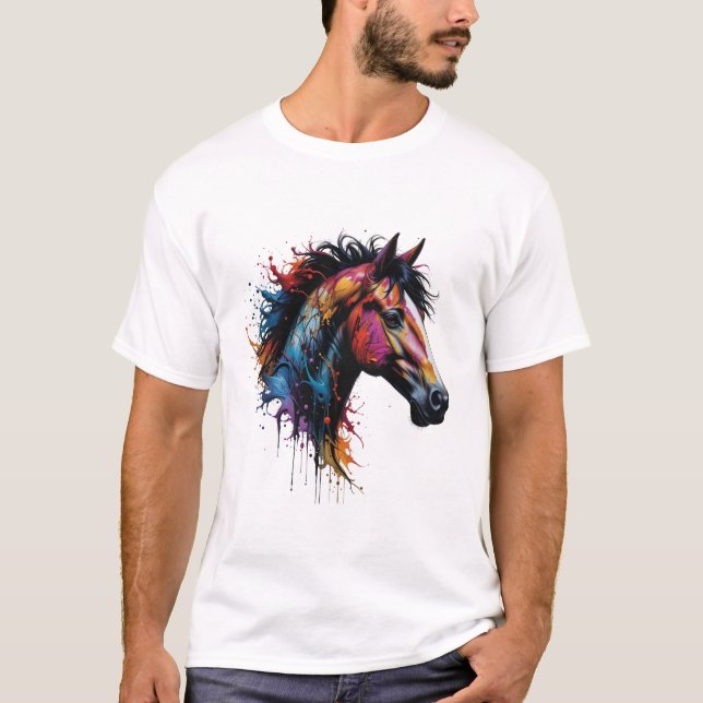 American Bashkir Curly Horse T-Shirt (Framsida)