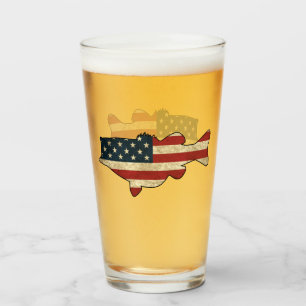 American Bass Beer Glass Glaskopp