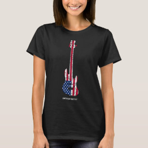 American Bassistance Bass guitar Player T Shirt Mu