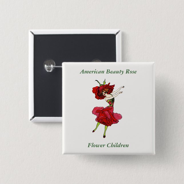 American Beauty Ro, Whimsical Flowers Bok Art Knapp (Framsida & baksida)