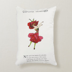 American Beauty Ro, Whimsical Flowers Bok Art Prydnadskudde