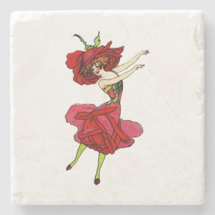 American Beauty Ro, Whimsical Flowers Bok Art Stenunderlägg