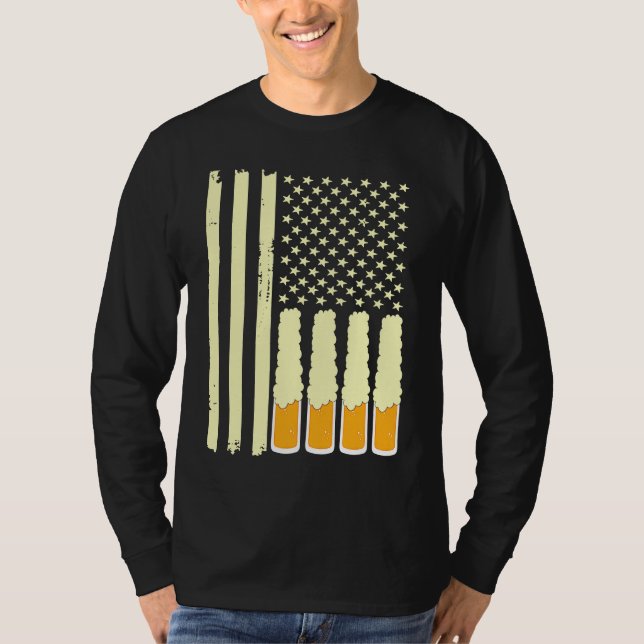 American Beer Flag Apparel T Shirt (Framsida)
