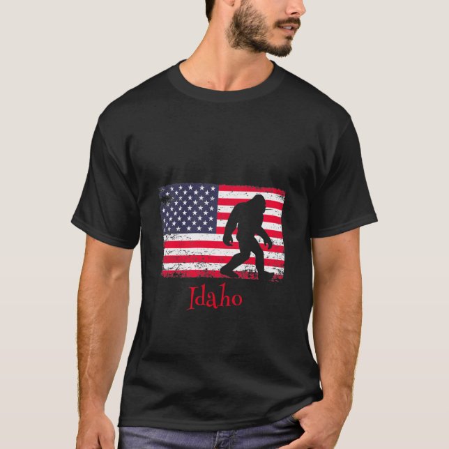 American Bigfoot Idaho T Shirt (Framsida)