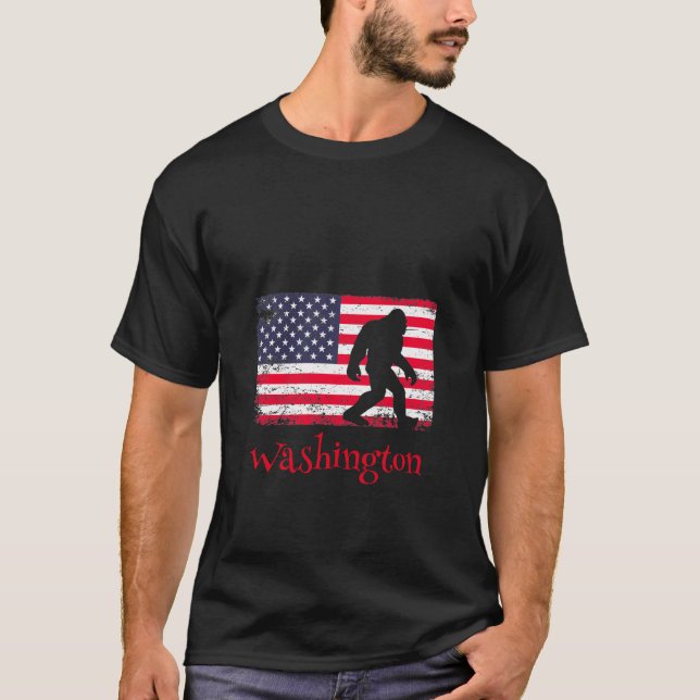 American Bigfoot Washington T Shirt (Framsida)