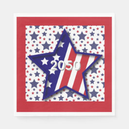 American Birthday 2025 Star Paper Napkin Pappersservett