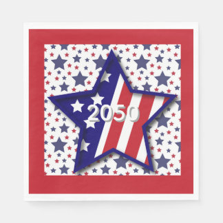 American Birthday 2025 Star Paper Napkin Pappersservett