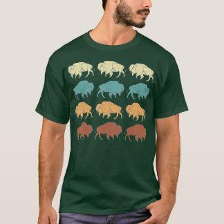 American Bison Älskare Animal American Retro Buffa T Shirt