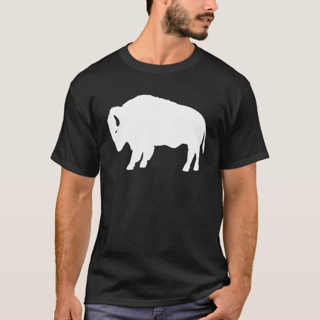 American Bison Buffalo America Wildlife Nature Des T Shirt (Framsida)