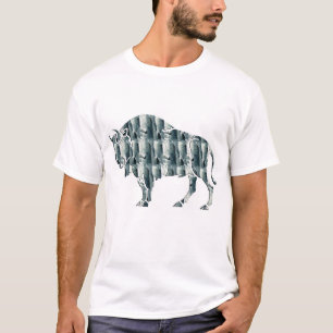 American bison buffalo design vilda djur färgstark t shirt