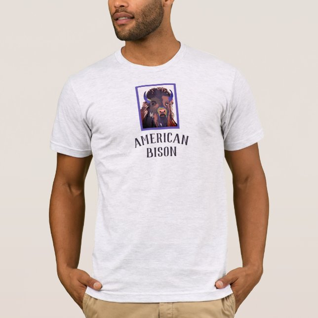 American Bison Buffalo T-Shirt (Framsida)