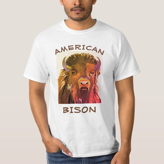 American Bison Buffalo T-Shirt (Framsida)