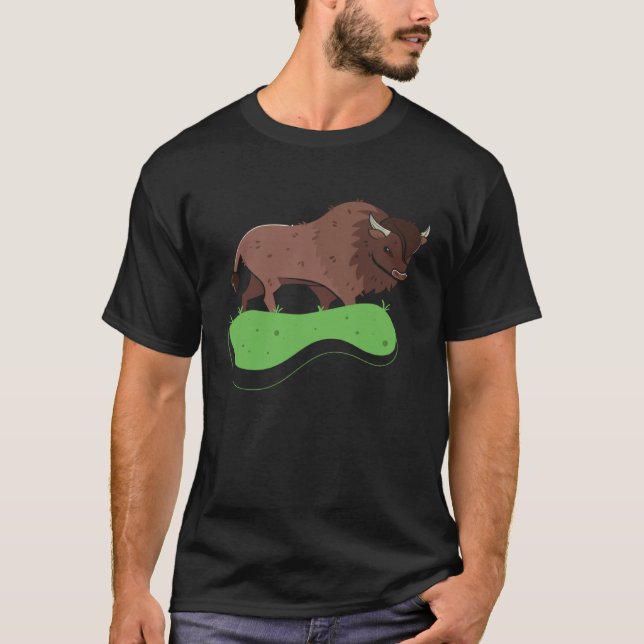 American Bison I Wild Animal I Buffalo I Bison T Shirt (Framsida)