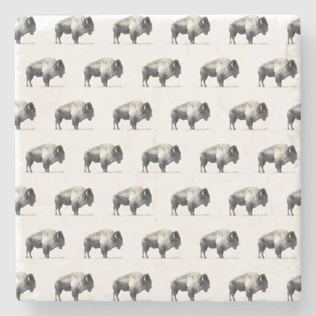 American Bison Underlägg Sten (Framsidan)