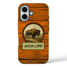 American Bison Wood Grain Fodral-Mate iphone case