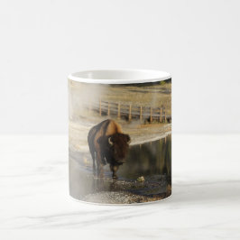 American Bison Yellowstone Wildlife Photography Kaffemugg