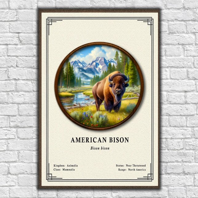 American Bison Zoology Series Poster (Skapare uppladdad)