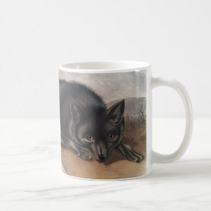 American Black eller Silver Fox (Vulpes fulvus) Kaffemugg