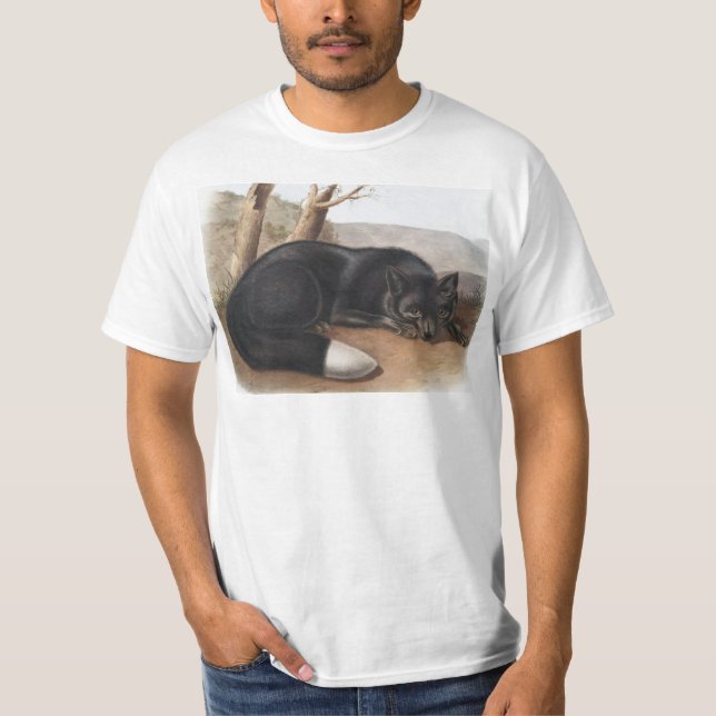 American Black eller Silver Fox (Vulpes fulvus) T Shirt (Framsida)