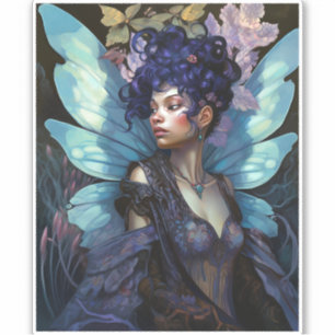 American Black Fairy Fantasy Art Klistermärken