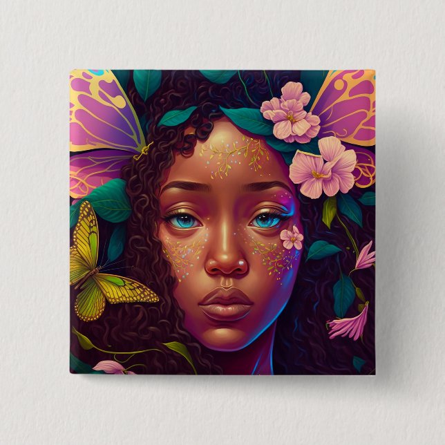 American Black Fairy Fantasy Art Knapp (Framsida)