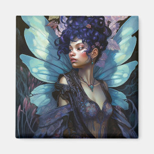 American Black Fairy Fantasy Art Magnet