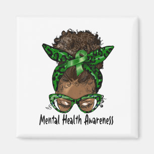 American Black Woman Mental Health Awarene Magnet
