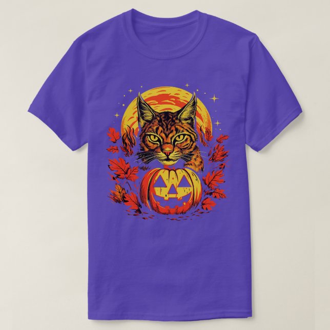 American Bobcat Halloween T Shirt (Design framsida)