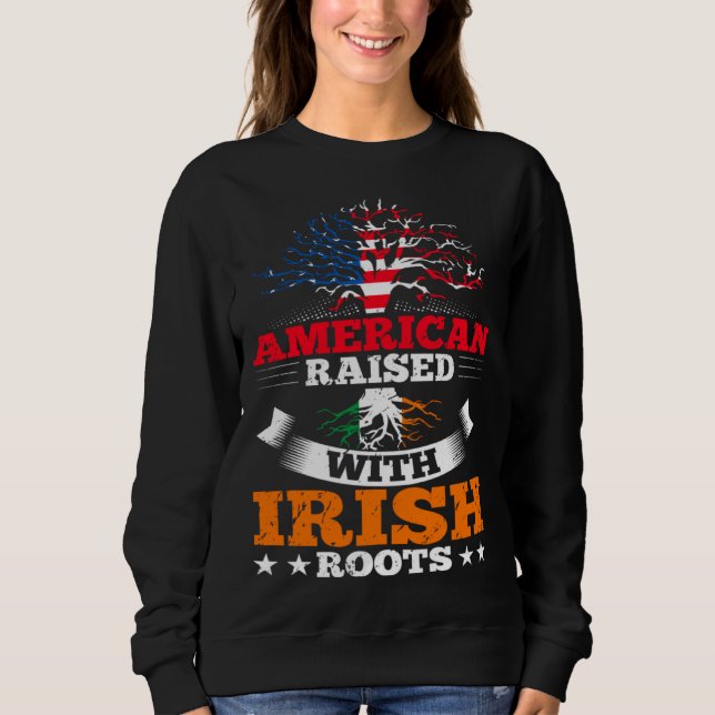 American Born Irish Roots Family Tree Quote Irelan T Shirt (Framsida)