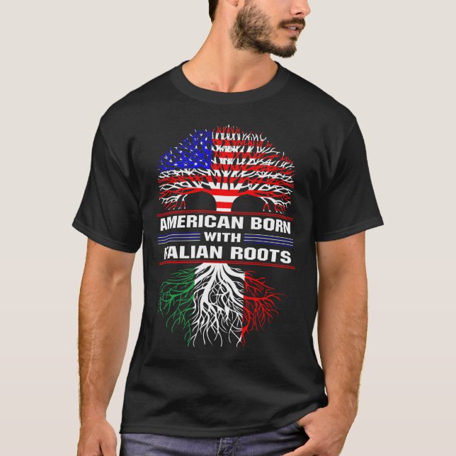 American Born med italienska rötter T-Shirt (Framsida)