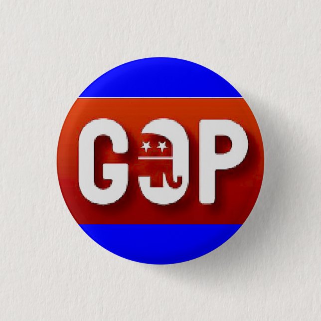 American Born Republic GOP Republican Elephant Knapp (Framsida)
