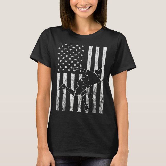 American Bowling Strike Bowler Bowling Pin Bowling T Shirt (Framsida)