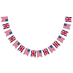 American British Bröllop Vimplar