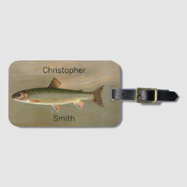 American Brook Trout Fish Vintage FishArt Bagagebricka
