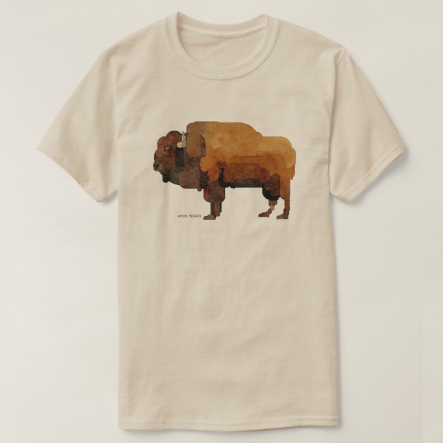 American Buffalo (Bison) T Shirt (Design framsida)