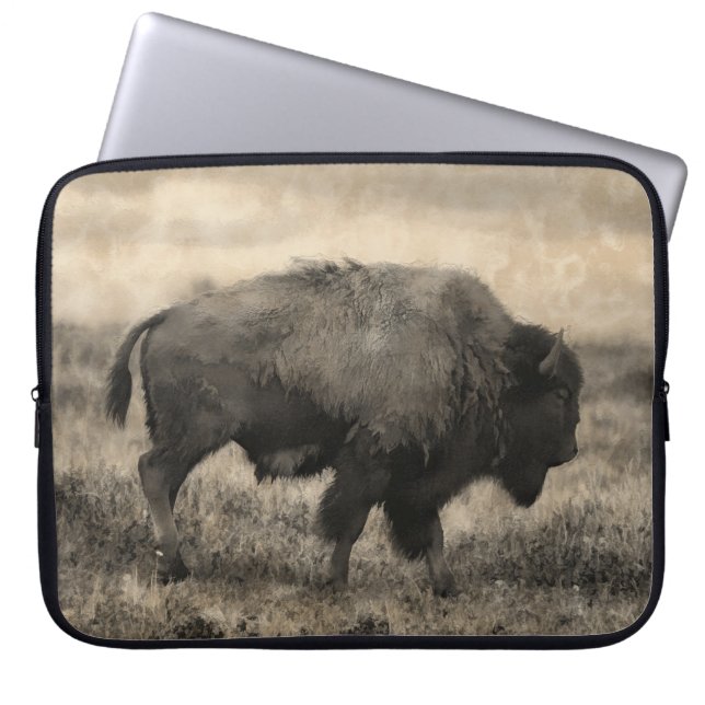 American Buffalo - Plains Bison Laptop Fodral (Framsidan)