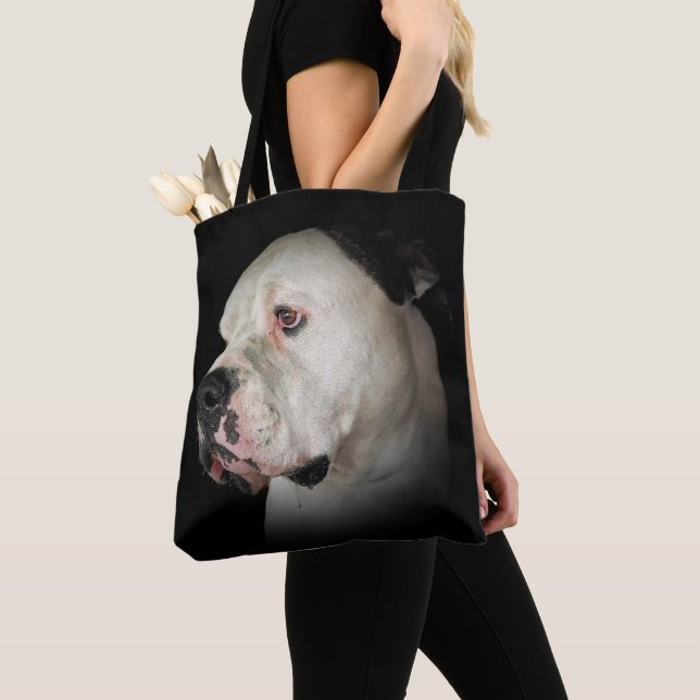 American Bull Dog Porträtt Tygkasse (Närbild)