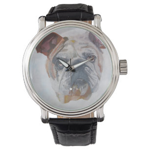 American Bulldog Artistic Pet Porträtt Armbandsur